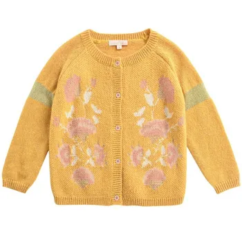 Copii Pulovere 2019 L&M De Brand Nou Toamna Iarna Fete Broderie Floare Frumusețe Imprimare Cardigan Pentru Copilul Din Bumbac Uza Haine