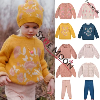 Copii Pulovere 2019 L&M De Brand Nou Toamna Iarna Fete Broderie Floare Frumusețe Imprimare Cardigan Pentru Copilul Din Bumbac Uza Haine