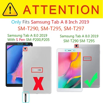 Copiii Caz pentru Samsung Galaxy Tab a 8.0 SM-T290 SM T295 T297 2019 Mână Șoc Dovada EVA Corp Plin Capac Maner Stand Caz