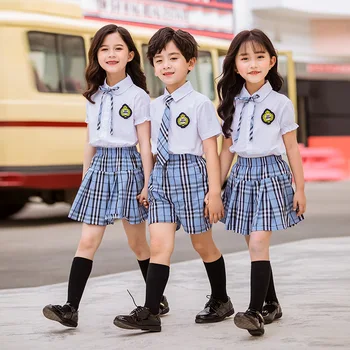 Copiii Stil Coreean Grupa De Grădiniță Uniforme De Școală Primară Pentru Băieți Și Fete Maneca Scurta Vara Student Japonez De Îmbrăcăminte Set Tinuta