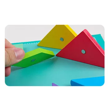 Copiii Șicana Creierul Magnetic Puzzle 3D Puzzle Tangram Învățare Montessori Învățământ Desen Jocuri de Jucărie Cadou de Crăciun