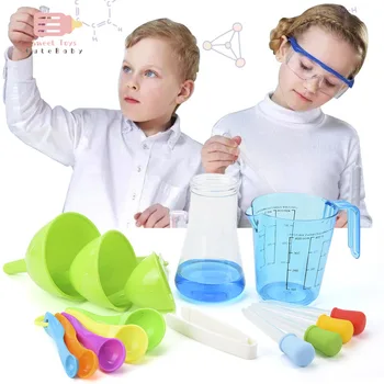 Copiii Știință Kit 90 DIY Experimente științifice Set cu Halat Manual de Știință Costum pentru Copii, Copii Joc de Rol Jucarii