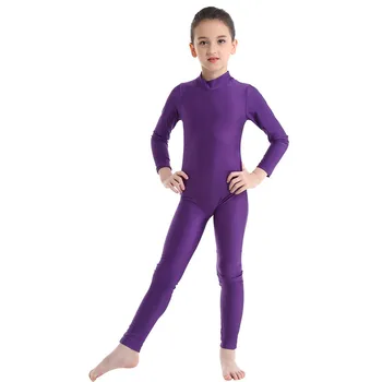 Copil Fete Fustei de Balet Costume de Gimnastica de costume de Baie pentru Dans Maneca Lunga pentru Copii Imbracaminte Fustei de Balet de Dans Body