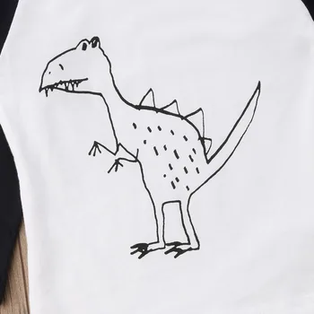 Copil nou-născut Băiat Dinozaur Haine Topuri cu Maneci Lungi T-shirt, Pantaloni Harem Tinuta Dimensiunea 0-3T