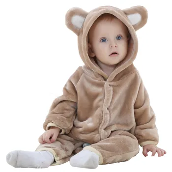 Copil Romper Baby Băieți Fete bear Salopeta Nou nascut Bebe Haine cu Glugă Copilul Haine pentru Copii Drăguț Animal Romper Costume pentru Copii