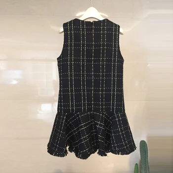 Coreean Toamna Femei Mini Negru Rochie De Lână Vestidos Invierno 2021 Mujer Scurt Partid Dress Gotic Roupas Femininas K53075