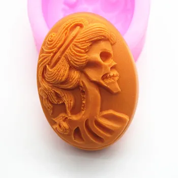 Craniu de Halloween 3D Silicon Săpun Mucegai Ambarcațiuni DIY Arta de Mucegai Lumânare Face Mucegai Săpun Manual Mucegai de Luare de Săpun Instrument de Săpun Forma