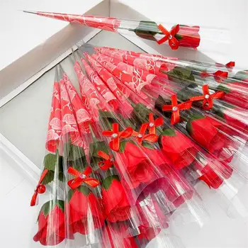 Creative 10 Buc Singură Tulpină Artificiale a Crescut de Săpun Făcut Flori de Decorare ziua Îndrăgostiților Romantic Cadou Pentru Iubita, Iubitul