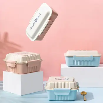Creative Cutie de Plastic Container pentru Alimente Cuptor cu Microunde perete despărțitor Detașabil masa de Prânz Cutii Bento Lunchbox Transport Gratuit