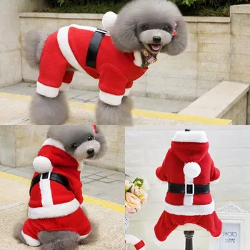 Crăciun Animale De Companie Hanorace Haine Plus Dimensiunea Câine Drăguț Pisica Festiv Big Red Puppy Costum Salopeta Casual De Companie Cald Îmbrăcăminte Haine