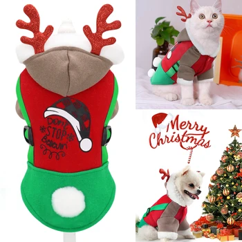 Crăciun Câine Haina Sacou Drăguț Câini De Talie Mică Pisica Haine Haine De Iarna Cald Îmbrăcăminte Pentru Animale De Companie Tinuta Pentru Chihuahua, Yorkshire Perro Roșu