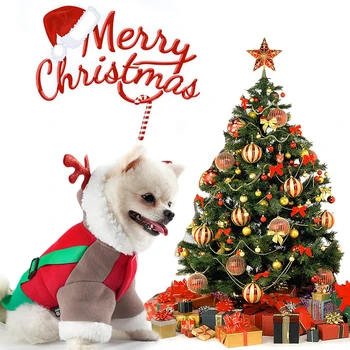 Crăciun Câine Haina Sacou Drăguț Câini De Talie Mică Pisica Haine Haine De Iarna Cald Îmbrăcăminte Pentru Animale De Companie Tinuta Pentru Chihuahua, Yorkshire Perro Roșu