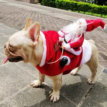 Crăciun Câini de talie Mică Mare Santa Cosplay Costum pentru Carnaval Costume de animale de Companie de Îmbrăcăminte Petrecere îmbrăcat Haine Cald