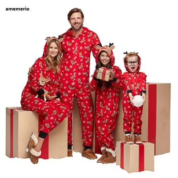 Crăciun Potrivire Familie Tinutele 2020 Tatăl Și Fiul Romper Baby Mama Fiica Haine De Familie În Căutarea Salopeta Pijama