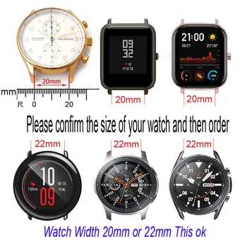 Curea din piele Pentru Xiaomi Amazfit Bip S U Lite GTS 2 Mini GTR 47mm/42mm Stratos 3 Watchband Pentru Huawei Watch GT 2E 46mm Trupa