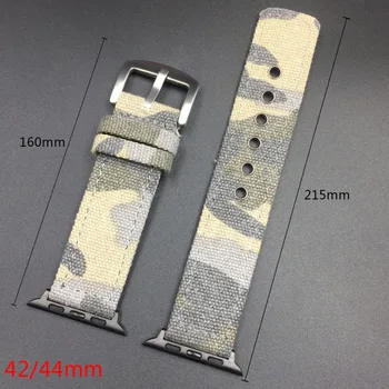 Curea Pentru Apple Watch Band 38/40 mm 42/44mm Camuflaj Țesute Nylon Canvas Sport Bratara Curea pentru Iwatch Înlocuire Watchband