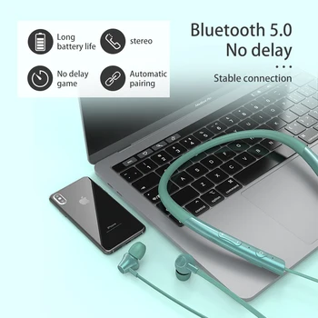 Căști fără fir Bluetooth care Rulează Gât Atârnând Căști Sport Cască HD Apel Stereo Magnetice Impermeabile Pentru Xiaomi, Huawei