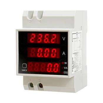 D52-2048 Șină Din Display Digital Metru de Tensiune AC Ampermetru Metru de Putere Factorul de Putere Detector AC80-300V 200-450V