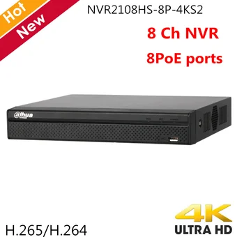 Dahua engleză 4K 8CH NVR NVR2108HS-8P-4KS2 8 Porturi PoE 4K H. 265 Recorder Video de Rețea pentru Sisteme IP camera de securitate Acasă