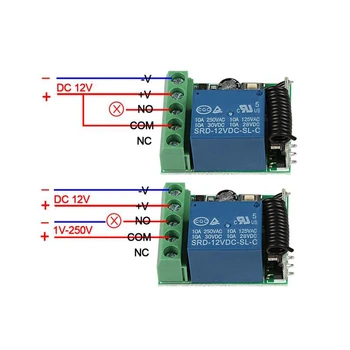 DC 12V 1CH 433MHz Universal Wireless de Control de la Distanță Comutator RF Releu Receptor Transmițător 433 MHz Butonul Modul Diy Kit