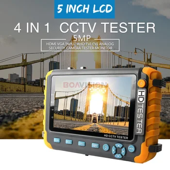 De 5MP, 8MP 4K Camera de Securitate CCTV Tester de 5 Inch TFT LCD Monitor Pentru 4 ÎN 1 TVI CVI, AHD Analogic Cam de Securitate Tester Audio Video Test