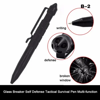 De apărare cu caracter Personal Tactical Pen EDC Aluminiu Întrerupător de Sticlă Auto-Apărare Tactică de Supraviețuire Pix Multifuncțional Aviației în aer liber, Instrumente