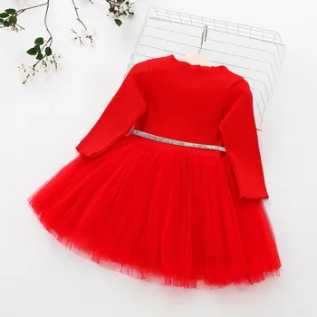 De craciun Noi Dantela Baby Girl Dress 1 2 3 4 Ani Fete pentru Copii de Ziua Rochii Vestido petrecere rochie de printesa pentru copii
