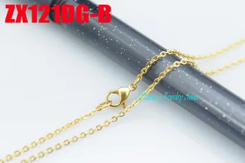 De culoare aurie din otel inoxidabil colier 1.5 mm moda cross lanț de Bijuterii pentru femei de sex masculin doamna de moda lanțuri 10buc-500pcs ZX121DG-B