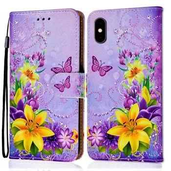 De lux Flip case Pentru Vivo V17 Neo Y11 Y12 Y15 Y17 Y19 IQOO PRO Y81 Y83 Y93 Y95 Y91i Y91c Y1S Caz din Piele Portofel Stand BookCover
