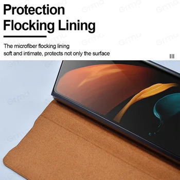 De lux Piele naturala Pentru Samsung Galaxy Z Fold 2 5G Fold2 Caz Original Ultra Subțire TB Ediție Limitată de Pliere husa Flip