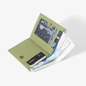 De lux Ultra-subțire pentru Femei Portofel Spălat Hârtie Kraft Scurt Portofele Unisex Hasp Vintage Mini Poseta de Monede Husă de Carduri de Credit, Portofel