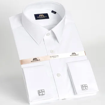 De înaltă Calitate pentru Bărbați Tricou Rochie 2019 Branduri de Moda Noua Regular Fit Shirt de Afaceri Maneca Lunga cu Buton Culoare Solidă