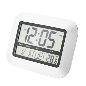 De înaltă Precizie de Sine Setarea Digital Home Decor de Birou Ceas de Perete Cu Temperatura Interioară LCD Digital al Temperaturii Metru TS-H128Y