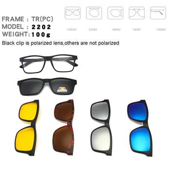 DEARMILIU Ultra-light 6pcs/1set Polarizati Clip-On ochelari de Soare Barbati Femei Magnetic Ochelari Rame de Ochelari Optice Rama de Ochelari