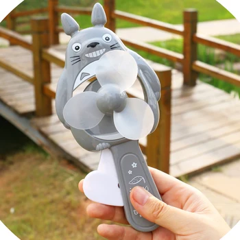 Desene animate drăguț Totoro fan, mini ventilator student portabil manual de mediu-prietenos cool fan creative portabil de jucarie