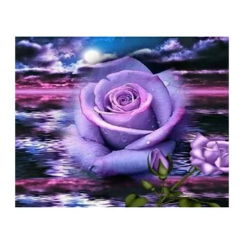 Diamant Broderie 5D Diy Diamant Pictura Purple Rose Floare de Diamant Pictura Stras Diamant Mozaic cruciulițe Decor