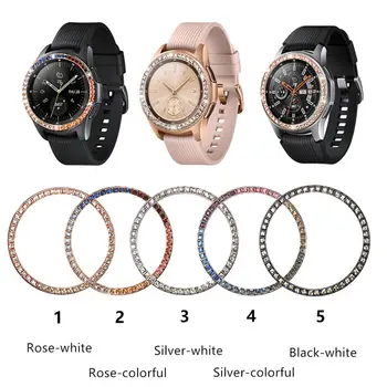 Diamant Caz Pentru Samsung Galaxy Watch 42mm caz inel protector de acoperire de moda Sport Adeziv Metal bara Accesorii colorate 42