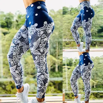 Digital 3D Tipărite Yoga Pantaloni Femei Flexibile, de Înaltă Talie Fitness Sport Plus Dimensiune Capri Pantaloni de Jogging Colanti S-XL