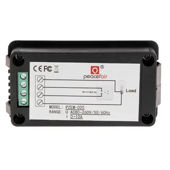 Digital 6in1 AC 80~260V Energie Monitor de Tensiune de Curent KWh Watt Metru 100A