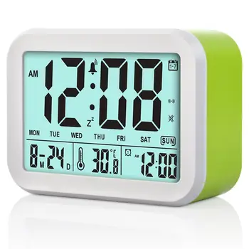 Digital Ceas cu Alarmă Vorbesc Ceas cu 3 Alarme ligent Opțional Zi de Alarma Noctilucent Și Funcție de Amânare Luna Data Si Tem