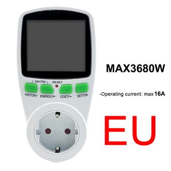 Digital Wattmeter LCD Contor de Energie Putere Brazilia NE-AU UNIT UE Plug Kwh de energie Electrică Contor de Energie Masurare Priza de Putere Analy