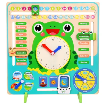 Din Lemn Jucarii Montessori Copilul Vreme Sezon Calendar Ceas De Timp Cunoaștere Învățământul Preșcolar Didactice Jucarii Pentru Copii