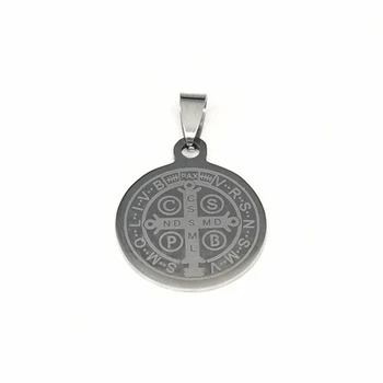 Din Oțel Inoxidabil San Benito Medalie Pandantiv Pentru a Face Bijuterii Otel/Aur, Sfântul Benedict De Nursia Farmec en-Gros 10buc