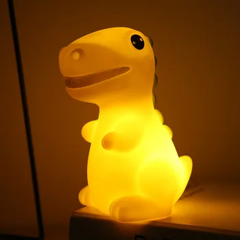 Dinozaur Animal Moale Lumina de Noapte Led-uri Mici lămpi de Noapte pentru Copii Lampa Decor Acasă Decor Drăguț Colorate de Mobilier Electronice