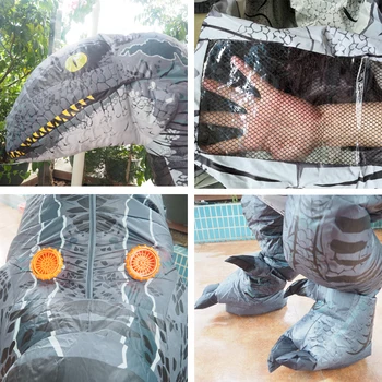 Dinozaur T REX, Velociraptor Costum Adult Copii Anime Cosplay Fantezie Gonflabile Dinozaur Raptor Costume de Halloween Pentru Femei