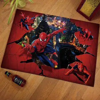 Disney, Marvel Spiderman Imprimare Covor Flanel mai Multe Modele de Covor Baie Non-alunecare Mat Decor Acasă Usa Mat