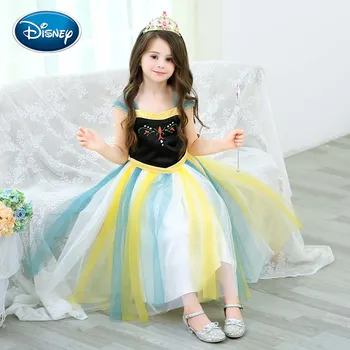 Disney pentru Copii Rochie de Îmbrăcăminte Pentru Congelate ANNA Pricess Copii 5-Strat de Zăpadă Fusta Fata, Fusta Cadou