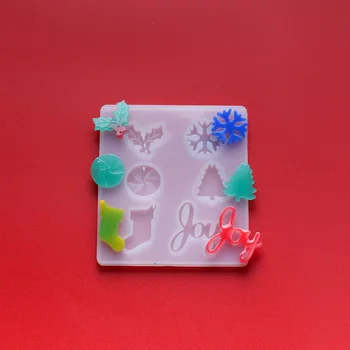 DIY de Crăciun Serie de Cristal Epoxidice Mucegai bile fulg de nea stick Silicon Mucegai Pandantiv Breloc Mucegai Accesorii Pentru Rășină Face
