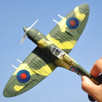 DIY Militare Spitfire Luptător Model Truse de Jucarii Pentru Copii Clădirea Adunării Avion turnat sub presiune Jucării Educative Pentru Băiatul Copii Cadou