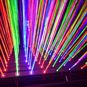 DJ profesionist lumini laser proiector 8 ochii RGB în mișcare cap lumina laser DMX linie laser efecte etapă de iluminare pentru Disco party